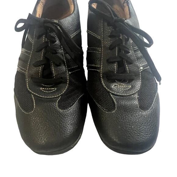 Naturalizer Black Leather Floret Lace Up Sneakers 9W - Picture 6 of 9